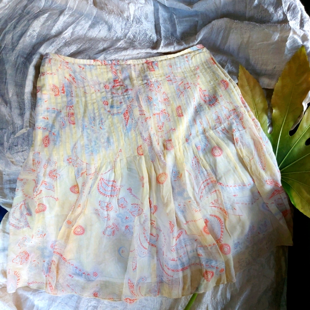 Silk paisley skirt